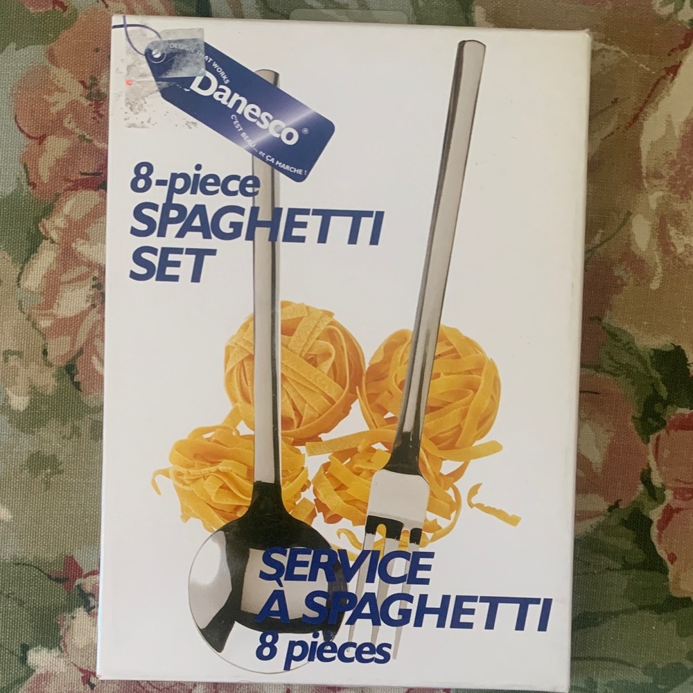 Danesco Stainless Steel Spaghetti Serving Set - 8 Pieces